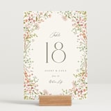 "Avery" - Table Numbers in Peony by Jennifer Wick - Displayed (stand not included)