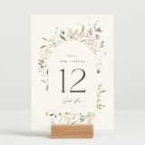 "Aster" - Table Numbers in Garden by Itsy Belle Studio - Displayed (stand not included)