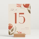 "Giardino" - Table Numbers in Saffron by Vera Lim - Displayed (stand not included)