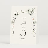 "Wildflower Garden" - Table Numbers in Lace by Hannah Williams - Folded