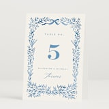"Royal" - Table Numbers in Cobalt by Petra Kern - Folded