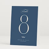 "Arched Monogram" - Table Numbers in Ecru by Erica Krystek - Folded