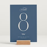 "Arched Monogram" - Table Numbers in Ecru by Erica Krystek - Displayed (stand not included)
