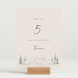 "Paradise" - Table Numbers in Forest by Petra Kern - Displayed (stand not included)