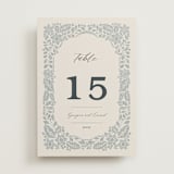 "Embroidered" - Table Numbers in Dusty Blue by Jen Owens - Front