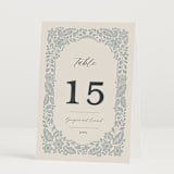 "Embroidered" - Table Numbers in Dusty Blue by Jen Owens - Folded