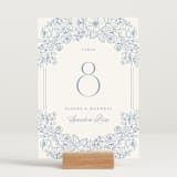 "Wild Roses" - Table Numbers in Nova by Kristen Smith - Displayed (stand not included)