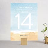 "Painted Sea" - Table Numbers in Sea by Laura Condouris - Front