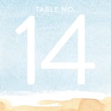 "Painted Sea" - Table Numbers in Sea by Laura Condouris - Detail