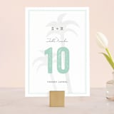 "Passport" - Table Numbers in Seafoam by Sarah Curry - Front