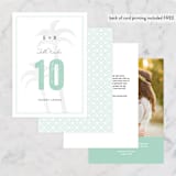 "Passport" - Table Numbers in Seafoam by Sarah Curry - Back of Card Options