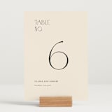 "Edge" - Table Numbers in Linen by Kelly Schmidt - Displayed (stand not included)
