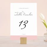 "Romantic Frame" - Table Numbers in Soft Petal by SimpleTe Design - Front