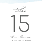 "Set Sail" - Table Numbers in Mediterranean by Sarah Brown - Detail