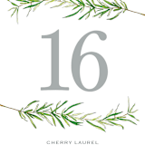 "Simple Sprigs" - Table Numbers in Fern by Erin Deegan - Detail