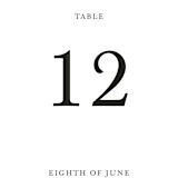 "Best is yet to come" - Table Numbers in Classique by Design Lotus - Detail