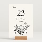 "Inky" - Table Numbers in Sugar by Cass Loh - Displayed (stand not included)