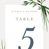 "Botanical Frame" - Table Numbers in Fern by Kate Ahn - Detail