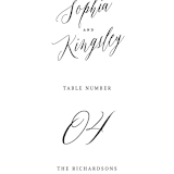 "Nothing Compares To You" - Table Numbers in Cream by Design Lotus - Detail