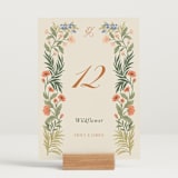"Garden Heirloom" - Table Numbers in Garden by Elly - Displayed (stand not included)