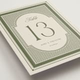 "Literary" - Table Numbers in Moss by Kelly Watkins - Detail