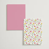 "Wildflower Wreath" - Table Numbers in Peony by Yaling Hou Suzuki - Back of Card Options