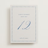 "Amalfi Blue" - Table Numbers in Blue Mist by Design Lotus - Front