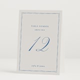 "Amalfi Blue" - Table Numbers in Blue Mist by Design Lotus - Folded