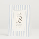 "Bristol" - Table Numbers in Aqua by Jennifer Wick - Folded