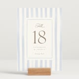 "Bristol" - Table Numbers in Aqua by Jennifer Wick - Displayed (stand not included)