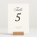 "Chic Union" - Table Numbers in Mystic Raven by Cass Loh - Displayed (stand not included)