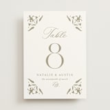 "Calia" - Table Numbers in Paris Rain by Jennifer Postorino - Front