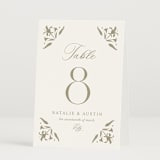 "Calia" - Table Numbers in Paris Rain by Jennifer Postorino - Folded