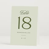 "Swoon" - Table Numbers in Lemongrass by Sam Dubeau - Folded
