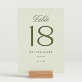 "Swoon" - Table Numbers in Lemongrass by Sam Dubeau - Displayed (stand not included)
