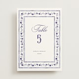 "Blooming Crest" - Table Numbers in Plum by Cass Loh - Front
