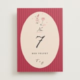 "Velvet Cherry" - Table Numbers in Cherry by Sarah Rosenthal - Front