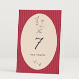 "Velvet Cherry" - Table Numbers in Cherry by Sarah Rosenthal - Folded