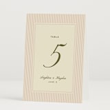 "hayden" - Table Numbers in Blush by Ellen Schlegelmilch - Folded