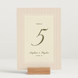 "hayden" - Table Numbers in Blush by Ellen Schlegelmilch - Displayed (stand not included)