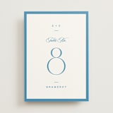 "The Emma" - Table Numbers in Cerulean by Kristie Kern - Front