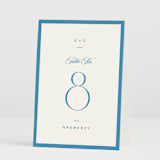 "The Emma" - Table Numbers in Cerulean by Kristie Kern - Folded