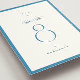 "The Emma" - Table Numbers in Cerulean by Kristie Kern - Detail
