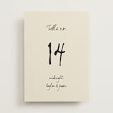 "Inkwoven" - Table Numbers in Tuxedo by Jelena Vuletic - Front
