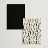"Inkwoven" - Table Numbers in Tuxedo by Jelena Vuletic - Back of Card Options