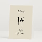 "Inkwoven" - Table Numbers in Tuxedo by Jelena Vuletic - Folded