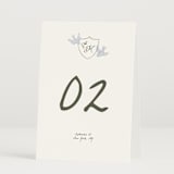 "Birds of Paradise" - Table Numbers in Cloud by Helena Vitto - Folded