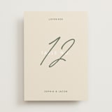 "True North" - Table Numbers in Olive You More by Design Lotus - Front