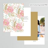 "Floral Vignette" - Table Numbers in Brass by Kristen Smith - Back of Card Options