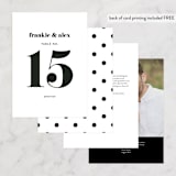 "Letters" - Table Numbers in Silk by JoAnn Jinks - Back of Card Options